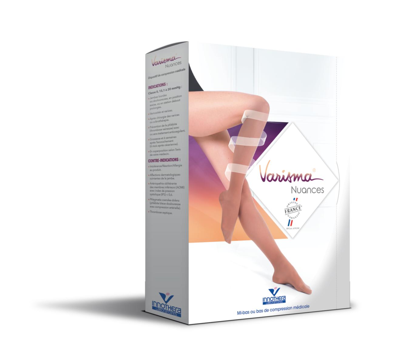 Varisma Nuances - Bas Autofixant Femme - Classe 2 - Taille 1 Normal - Beige N°2 "Ravissante"