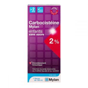 Carbocistéine 2% enfants Mylan sans sucre