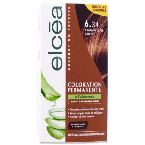Coloration Châtain Clair Cuivré 6.34