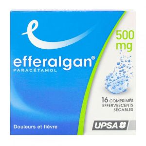 Efferalgan 500 mg UPSA x 16 comprimés effervescents