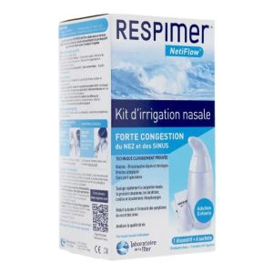 Traitement cogestion nasale sinus irrigation RESPIMER : le kit à Prix  Carrefour