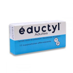 Eductyl Adulte - 12 suppositoires effervescents