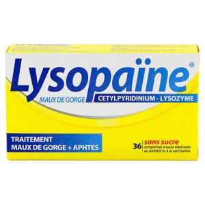 Lysopaine Boehringer 36 comprimés à sucer - fraise