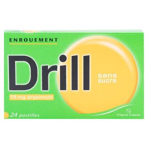 Drill enrouement sans sucre 24 pastilles - Pierre Fabre