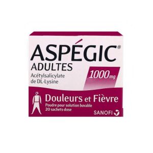 Aspegic 1000mg - 20 sachets