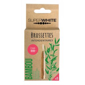 Superwhite brossettes interdentaires bambou 8x2.0mm