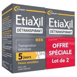 Etiaxil Détranspirant Homme Peaux sensibles - Lot de 2