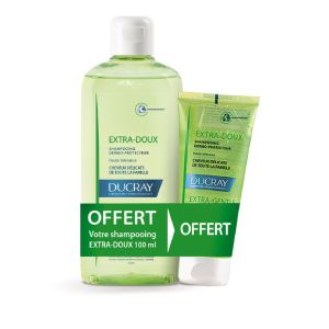 Extra-Doux - Shampooing quotidien dermo-protecteur cheveux normaux et délicats de toute la famille 400ml Offre spéciale Shamp 100ml offert