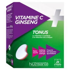 Vitamine C+ ginseng - 24 comprimés