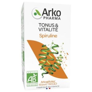 Arkogelules Spiruline Bio -150 Gélules