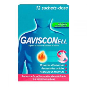 Sachets-dose menthe sans sucre Gavisconell x 12