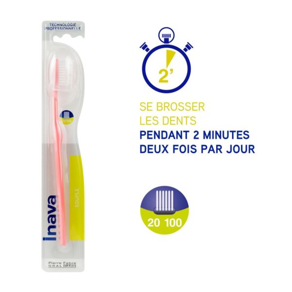 Inava 20/100 - brosse à dents souple 1 u