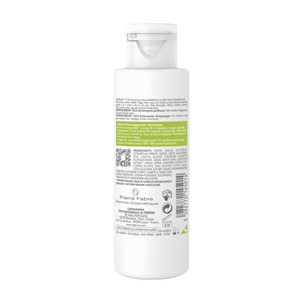 Dermalibour+ Cica-Gel moussant assainissant 100 ml