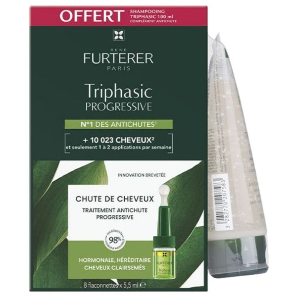 Triphasic progressive + Shampooing Triphasic stimulant 100 ml offert