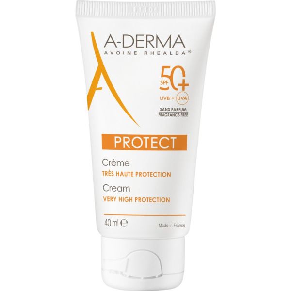 Protect Crème solaire visage très haute protection SPF50+ sans parfum peaux fragiles 40 ml