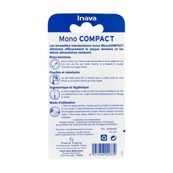 Inava - brossettes mono-compact jaune 1 u