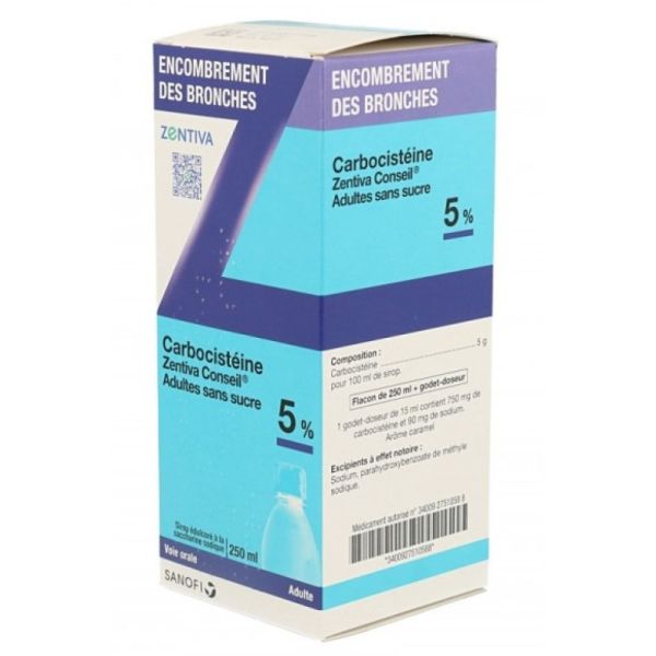 Carbocisteine Adulte Sans Sucre - 250mL