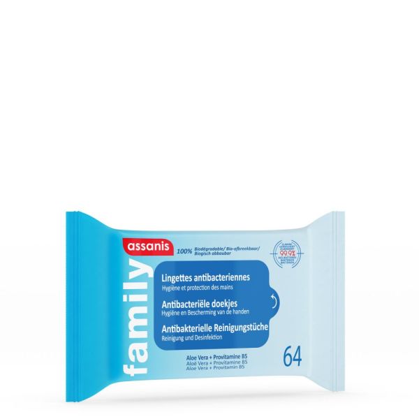 Gel Hydroalcoolique Lingettes - Boîte de 64