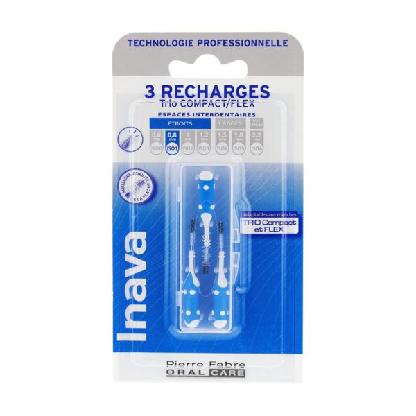 Inava Recharge bleue (ISO 1) - brossette interdentaire 1 u