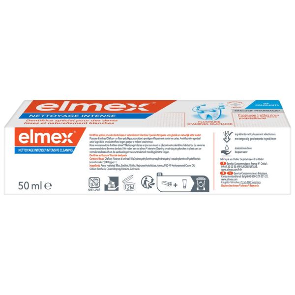 Dentifrice elmex® Nettoyage Intense 75 ml 0% Colorant