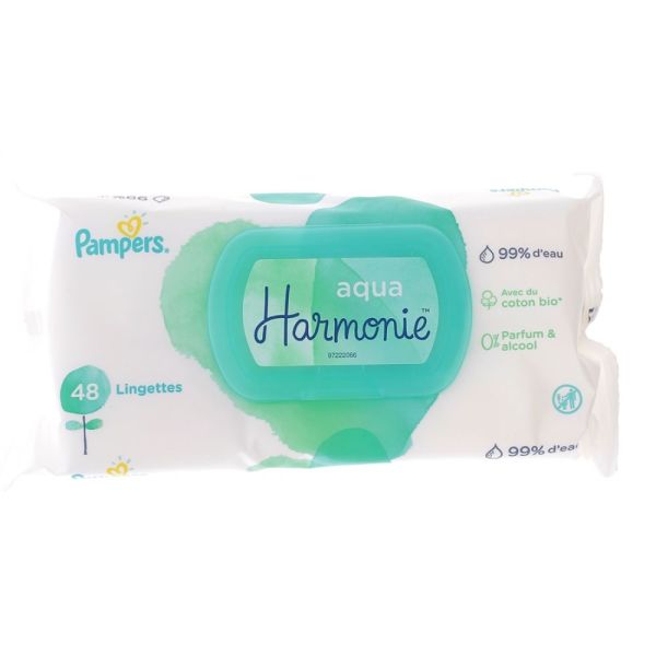 Pampers Aqua Harmonie Lingettes paquet de 48 lingettes