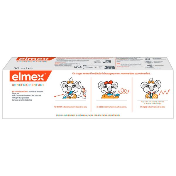 Dentifrice elmex®  Anti-Caries Enfant 3-6 ans 50ml