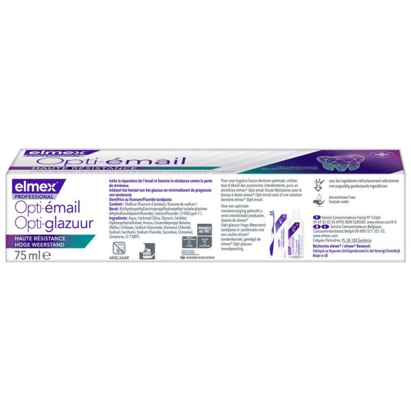 Dentifrice elmex® Opti-émail Professional Haute Résistance 75ml