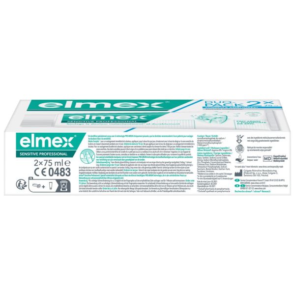 Dentifrice Elmex Sensitive Professional Dents Sensibles 75ml x2