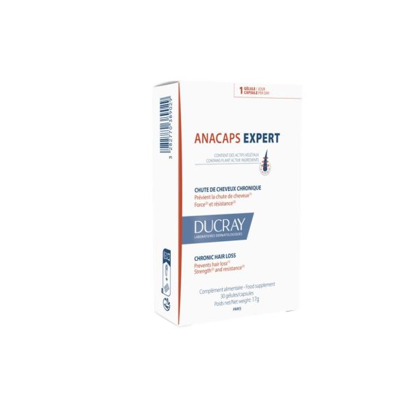 Ducray Complément alimentaire Chute de cheveux ANACAPS EXPERT 30 u