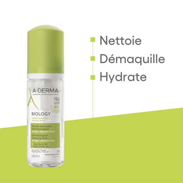 Mousse nettoyante dermatologique hydra-protectrice BIOLOGY 150 ml