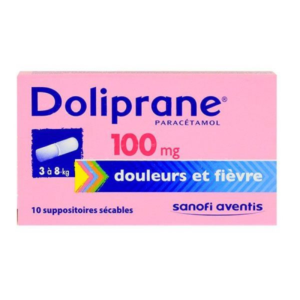 Sanofi Aventis Doliprane 100mg - 10 suppositoires