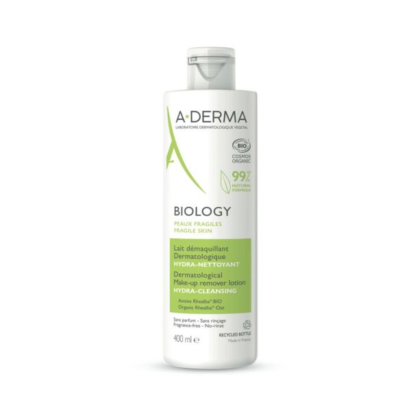 Lait démaquillant dermatologique hydra-nettoyant BIOLOGY 400 ml