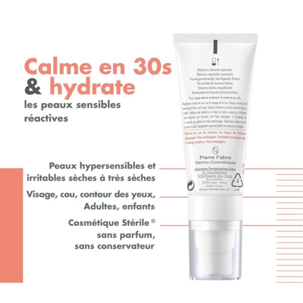 Tolérance CONTROL Baume apaisant restaurateur Cosmétique Stérile® peaux hypersensibles, réactives, intolérantes ou allergiques 40 ml