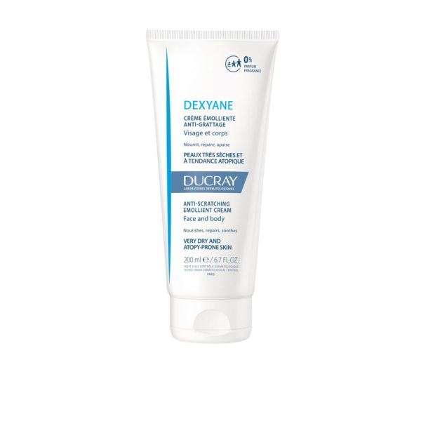 Dexyane - Crème émolliente anti-grattage peaux très sèches et à tendance atopique 200 ml