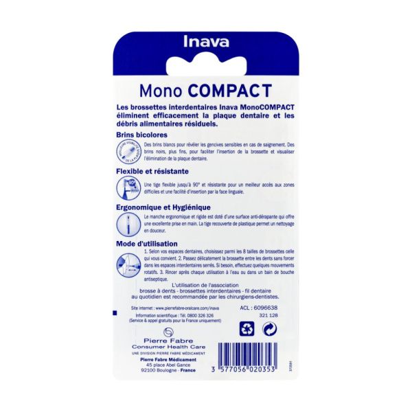 Inava MonoCompact rouge (ISO 4) - brossette interdentaire 1 u