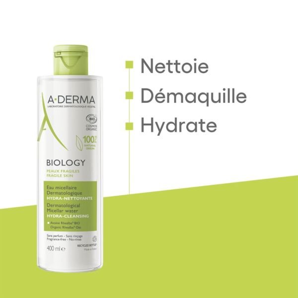 Biology Eau micellaire dermatologique hydra nettoyante BIO 400 ml