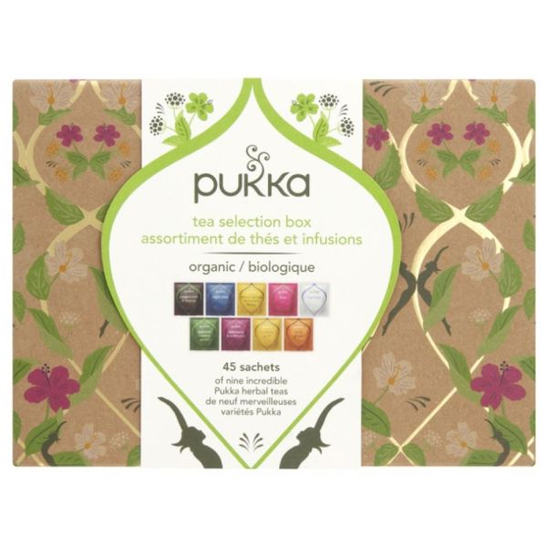 Pukka | Coffret Cadeau Saint Valentin Sélection | Assortiment de 9 Thés Et  Infusions Biologiques 100% Bio | 45 sachets Tisanes Matcha, Gingembre