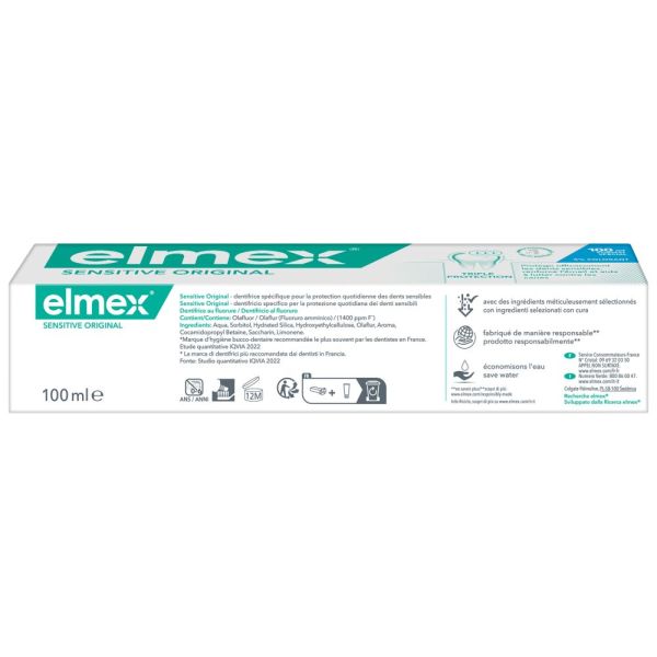 elmex® Sensitive Original Dentifrice 0% Colorant 100ml