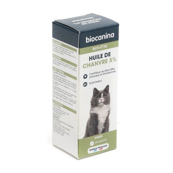 Huile Chanvre Chat 5% - Gouttes 10mL