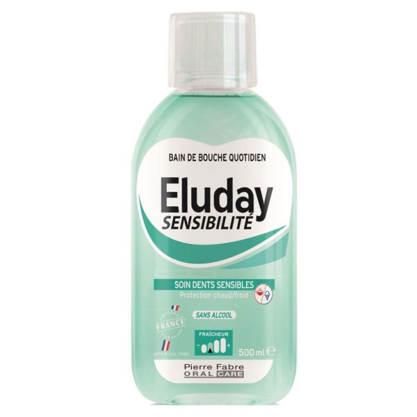 Eluday Sensibilité - bain de bouche quotidien soin dents sensibles 500 ml