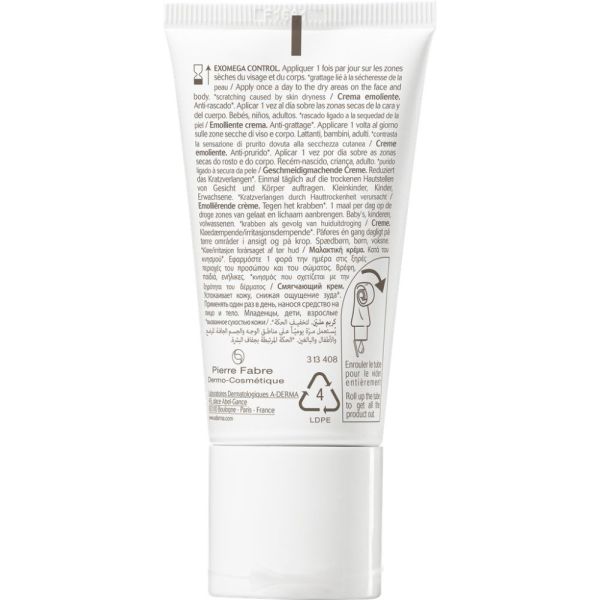 Exomega Control Crème émolliente anti-grattage Cosmétique Stérile® 50ml