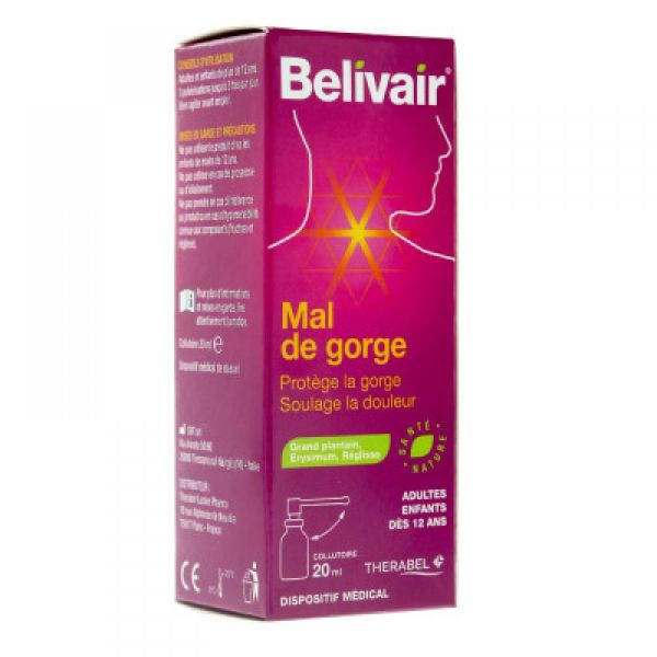 Belivair Mal de Gorge - collutoire de 20ml