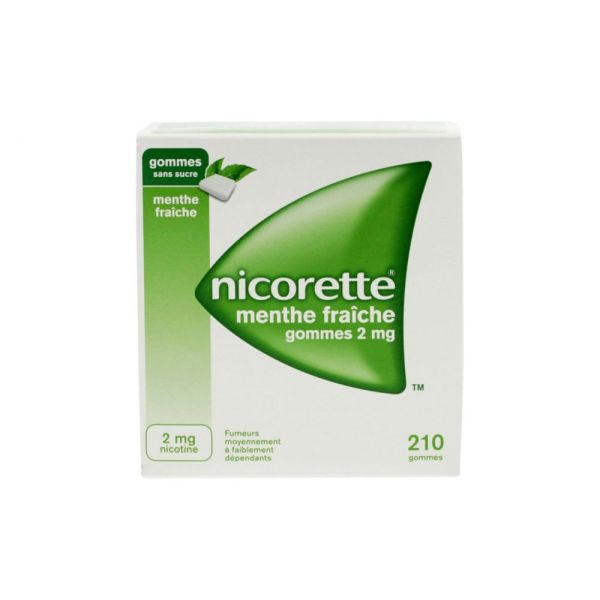 Nicorette 2mg Menthe Fraîche - 210 gommes