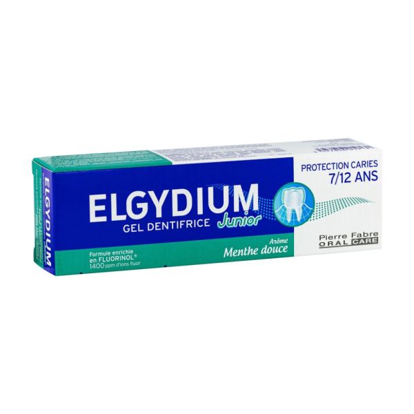 ELGYDIUM Junior menthe douce 7/12 ans - dentifrice enfant 50 ml