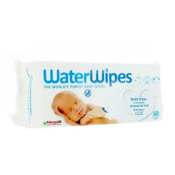 WaterWipes Lingettes Pures 60 lingettes