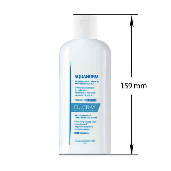 Squanorm - Shampooing traitant antipelliculaire pellicules grasses 200 ml