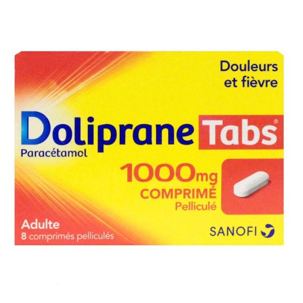 Doliprane 1000mg 8 comprimés