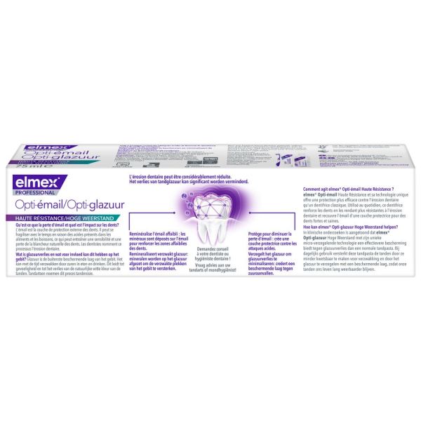 Dentifrice elmex® Opti-émail Professional Haute Résistance 75ml