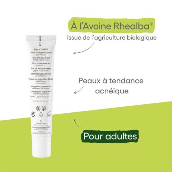 Phys-AC Perfect Perfect Fluide visage anti-imperfections anti-marques peaux grasses à tendance acnéique 40 ml