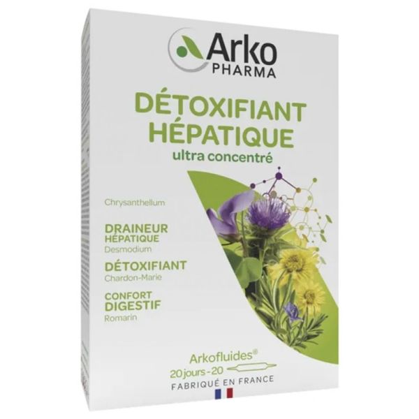 Arkofluides Detoxifiant Hepatique 10mL - 20 Ampoules